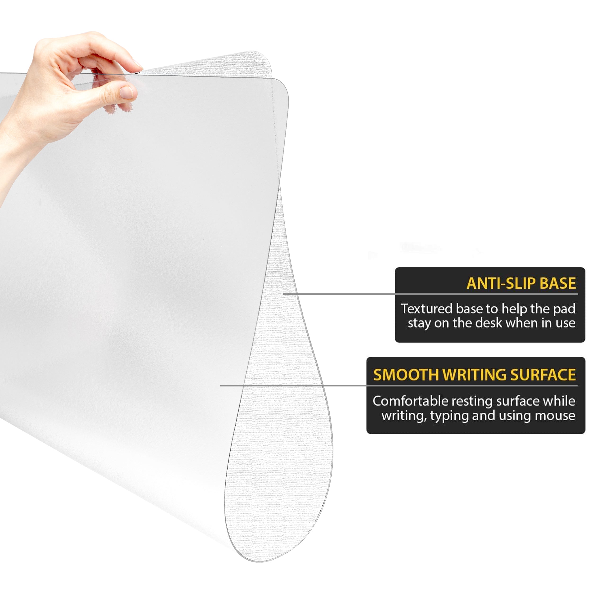 Awnour Clear Desk Pad - Workplace protector - Non-Slip - Comes with free Mouse Pad